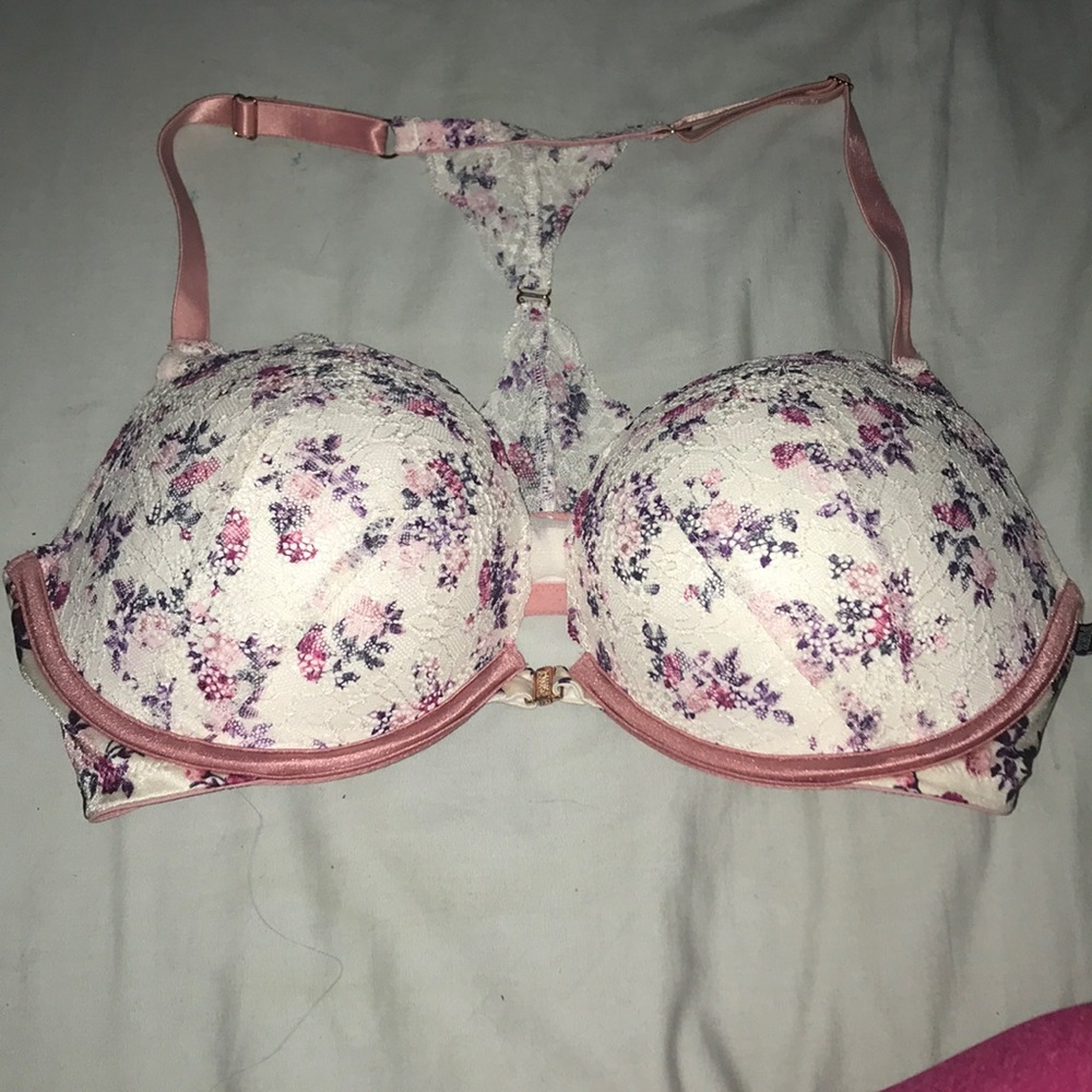 Pink push up date bra